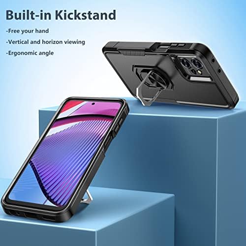 Fntcase para Motorola Moto G -Power -5G 2023 Caso: Moto G 5G 2023 Caixa de telefone com protetor de tela de vidro temperado