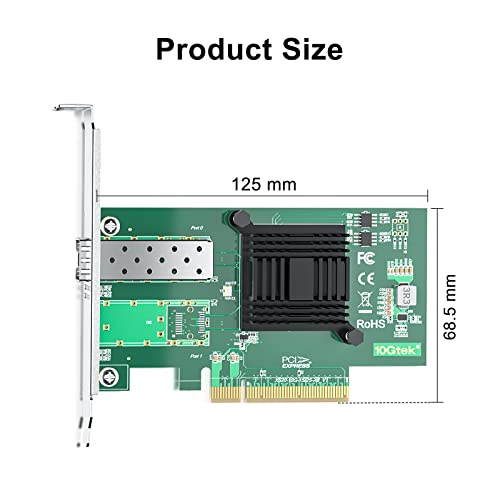 PCI-E NIC PCI-E 10 GB PCI PCI, porta SFP+ SFP+, com o controlador Intel 82599en, PCI Express Ethernet LAN Suporte