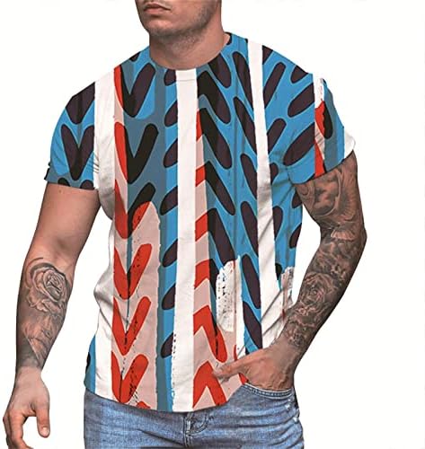 Camisas de treino de verão BMISEGM para homens de férias de verão masculinos tendência de moda de moda de praia lazer 3D Men