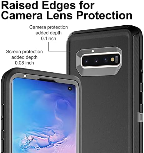 Hong-amy para o caso Samsung Galaxy S10, caixa Galaxy S10 com protetor de tela TPU flexível de auto-cura [2 pacote],