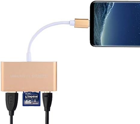 Conexão HD 5 em 1 micro sd + sd + USB 3.0 + USB 2.0 + porta micro USB para USB-C/Type-C OTG OTG Adapter Card Reader para