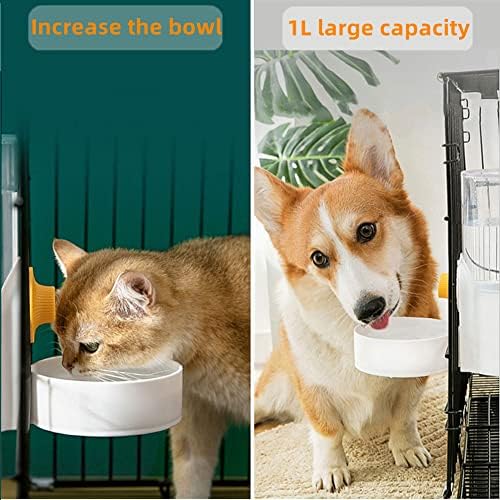 Aquarius cici cão gaiola automática Conjunto de alimentadores, tigelas de dispensador de alimentos e água