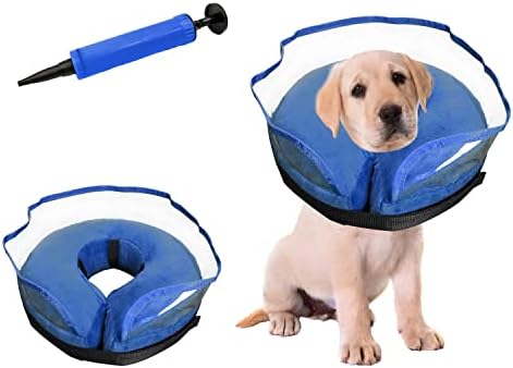Tiaofy macio inflável cão colarinho de proteção de proteção de protetor PVC Anti -lamber é adequado para recuperação pós -operação