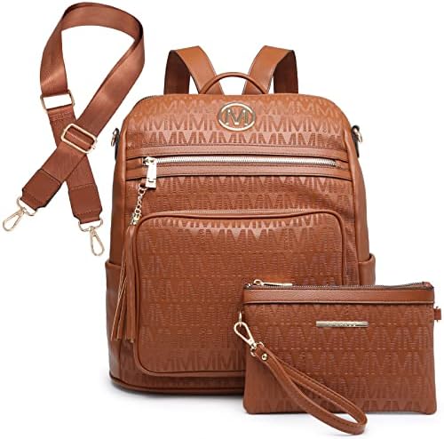 Coleção MKP Moda Moda Backpack Purse conversível grande senhoras mochila bolsas de ombro de viagem Bolsa de bolsas de bolsas 2pcs
