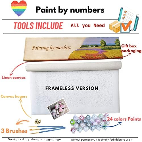 Claude Monet Paint by números para adultos pintando por número de óleo de óleo pintando pintura de adultos kits de cores de água de número
