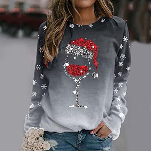 Zpervoba Sweothirshirts for Women Funny Funny Renainha Prinha Longa Camisas de Manga Lonja Crewneck Crewneck Ugly Christmas