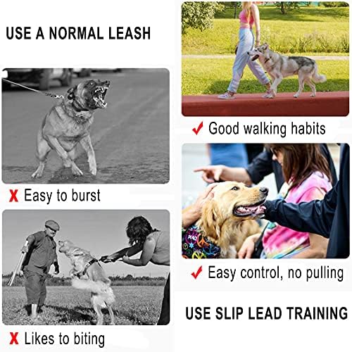 Yucforen 3 pés deslize para treinar cães treinar, sem trela de cachorro para cães grandes, de 1/2 polegada de nylon