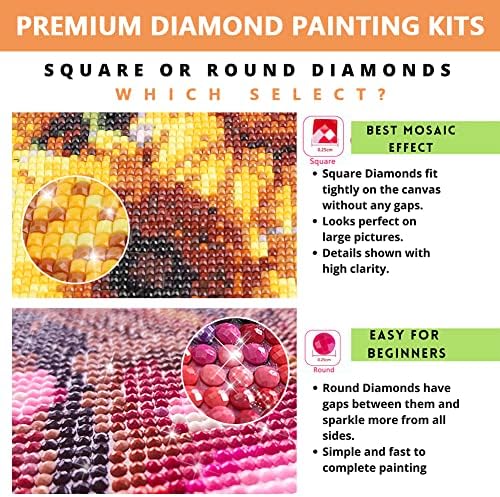 Kits de pintura de diamante de flor de xícara de xícara whitelotous, kits de pintura de diamante de perfuração quadrada completa