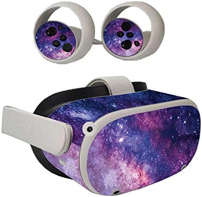 Mightyskins Skin Compatível com Oculus Quest 2 - Violet Stars | Tampa protetora, durável e exclusiva do encomendamento