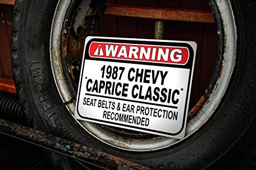 1987 87 Chevy Capprice Belt Classic Belt Recomendou placar rápido, sinal de garagem de metal, decoração de parede, sinal de carro