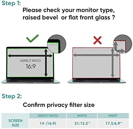 Laptop Privacy Screen Protector 14.6 , Filtão de Proteção Universal Proteção Fosco Matte ou Glos
