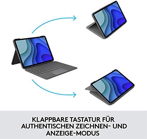 Logitech Folio Touch Caso do teclado do iPad, Layout qwertz alemão - grafite