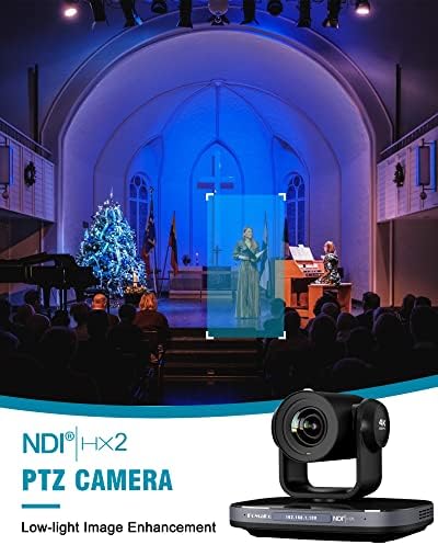 Fomako 4K Câmera NDI 60FPS 20X Zoom óptico, câmera NDI PTZ NDI de rastreamento automático, USB3.0 3G-SDI HDMI 4K Câmera PTZ para Eventos