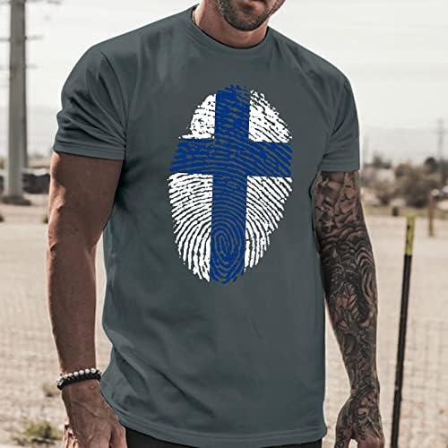 HDDK Soldier Soldier Short S-shirts Camisetas de verão Fé de impressão digital Jesus Cross Print Tops Running Workout