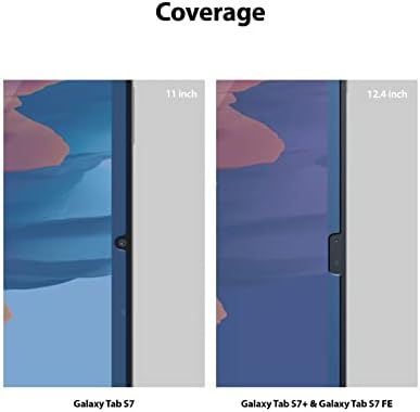 Ringke Invisible Defender Glass Projetado para Galaxy Tab S8 Plus / S7 Plus Protetor de tela Ultimate Clear Shield, Alta Definição Qualidade,