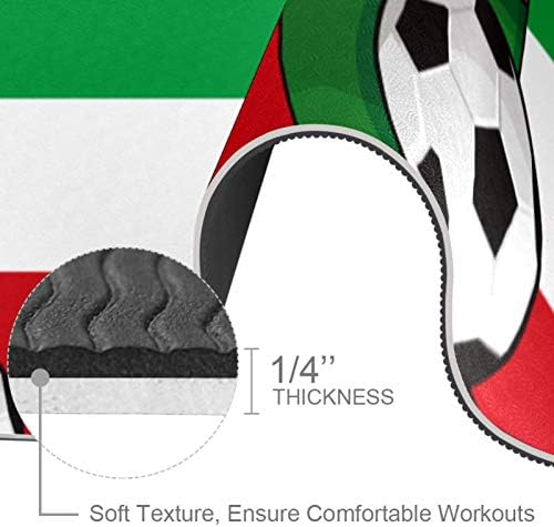 Siebzeh Itália Bandeiras de futebol Bolas de futebol premium grossa de ioga mato ecológico saúde e fitness non slip tapete
