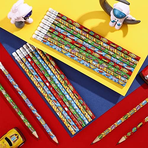 48 peças Lápis fofos Lápis perfumados para crianças Lápis motivacionais da HB com borrachas de madeira divertida a granel
