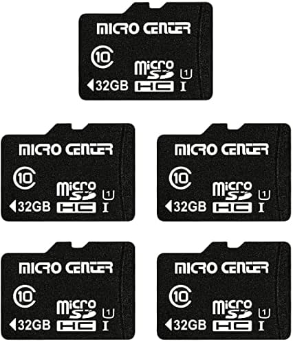 Sentinatech Series Micro SD Flash Memory Cards 32 GB - 5 pacote 100MB/S, Classe 10, U1, Full HD, UHS -I, Micro/Mini 32 GB