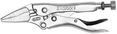 Teng Tools 5 peças Round Jaw Power Grip e Long Nariz Vise Grip Blacking Pellers - TTVG05, Chrome