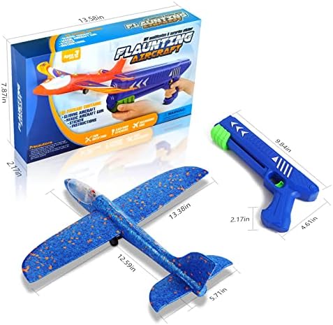 Hiktarte 3 Pack Airplane Launcher Toys, 2 modos de vôo Glider Lider Glider Catapult Plane for Kids, Games de avião