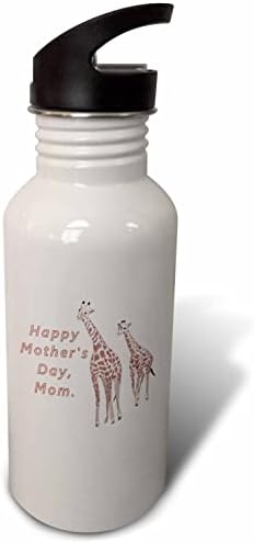Pintura de 3drose de girafas de mãe e filho feliz dia das mães mãe - garrafas de água