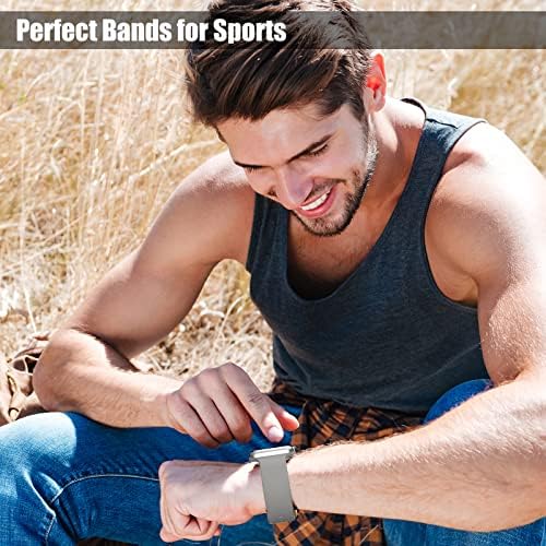 Banda de relógio de silicone compatível com Apple Watch 38mm 40mm 42mm 44mm For Women Man, Soft Sport Substitui
