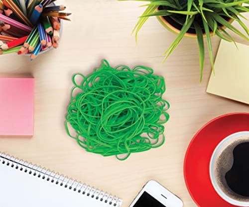 200 faixas de borracha verde, por melhores produtos de escritório, tamanho 33, 200/bolsa, elásticos verdes brilhantes