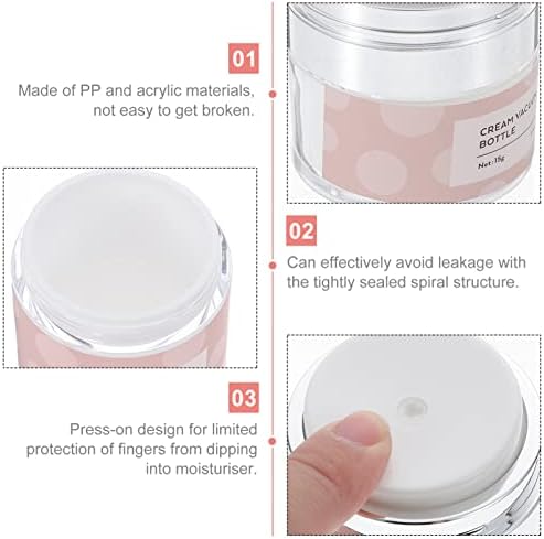 Kallory Airless Pump Jar a ar vazio Recipiente de recipiente de cosméticos sem ar para cremes, géis e loções