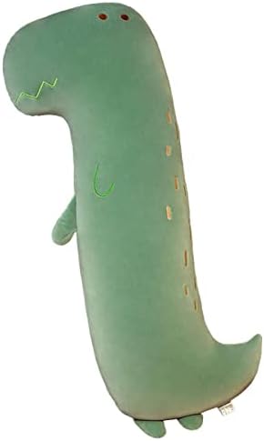 Mbera Cute Dinosaur Pillow longo para meninas dormindo a perna de luxuosa boneca de brinquedo removível e lavável travesseiro