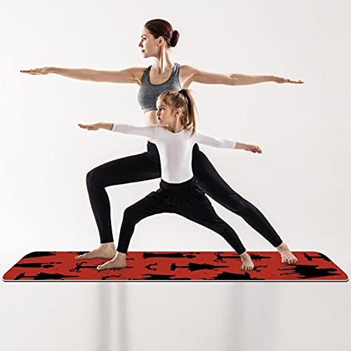 Yoga Mat Halloween Devil Pattern Eco Friendly Non Slip Fitness Exercition tapete para pilates e exercícios de piso