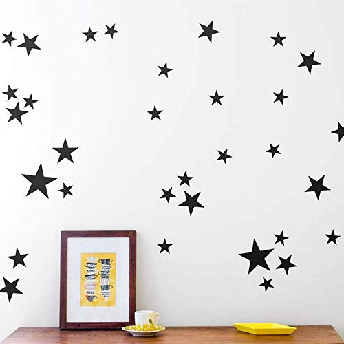 110pcs estrelas de parede decalque de vinil adesivo, removível crianças crianças artes diy adesivo mural para meninos