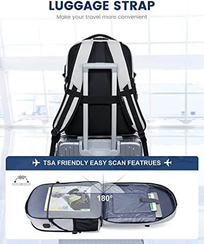 Backpack de laptop para viagens LoveVook Backpack anti -roubo à prova d'água com bloqueio de bloqueio e USB Backpack