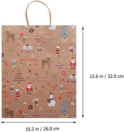 Lioobo 12 PCs Bolsas de fundo quadradas simples sacolas de Natal Retículos convenientes decoração de natal