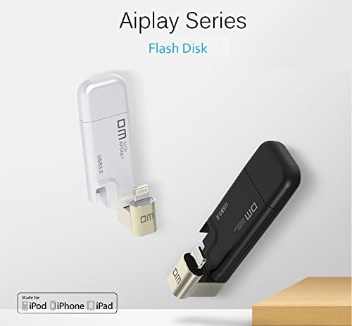 Flash Drive USB 3.0 com conector de Lightning MFI estendido, Pen Drive Memory Stick Expansion Storage para iOS mac Windows
