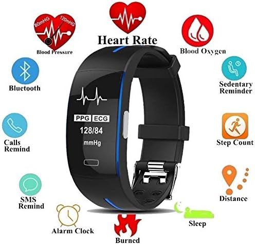 Rastreador de fitness gppzm, rastreador de freqüência cardíaca Relógio de monitor com atividade com etapa de etapa