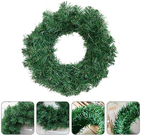 Besportble Christmas Decor Nativity Wreath Wreath Green Folhas verdes Wratth Christmas Greathery Grus