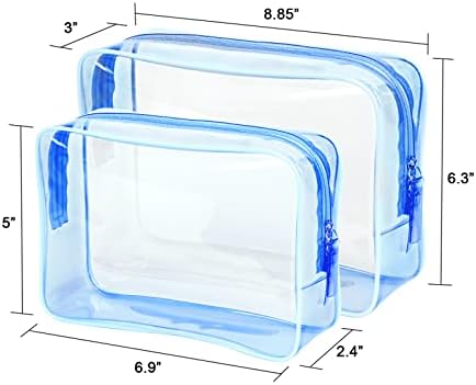 Sacos de viagem transparentes para produtos de higiene pessoal, bolsa de higiene de higiene clara e leve, bolsa clara para viajar