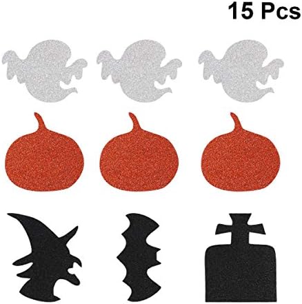 15pcs Halloween Glitter Cup Stickers Shiny Skyly Stickers Decorative charmos