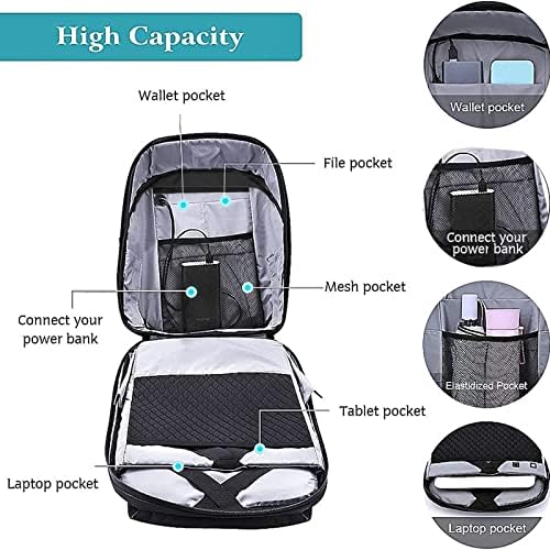 Mochila Nicsy, mochila de laptop com tela LED, mochila de moda DIY, mochila de alta capacidade de ombro duplo à prova