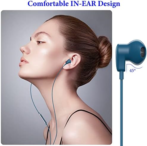 Fones de ouvido APETOO USB C para iPad 2022, fones de ouvido do tipo C Tipo C HiFi Estéreo Ceia com fio com controle de