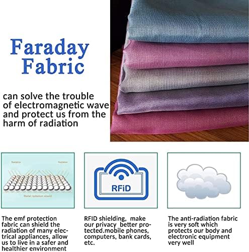 Tecido anti -radiação EMI RFID EMF Material de proteção de prata Faraday Pano de faraday para rf/lf bloqueio/blindagem