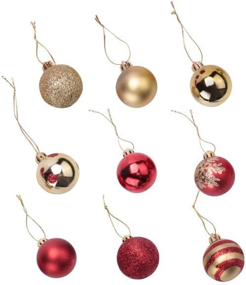 SUROEENE 50pcs decorações bolas bobas festas de natal pendurar ornamentos de bola de Natal para casa Presente de ano novo