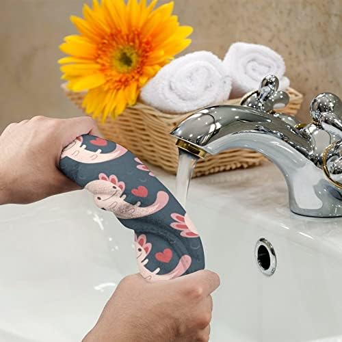 Axolotls Padrão Toalha de pano de lavar 28,7 x13.8 Face Panos Superfine Fibra Toalhas altamente absorventes Toalhas de mão