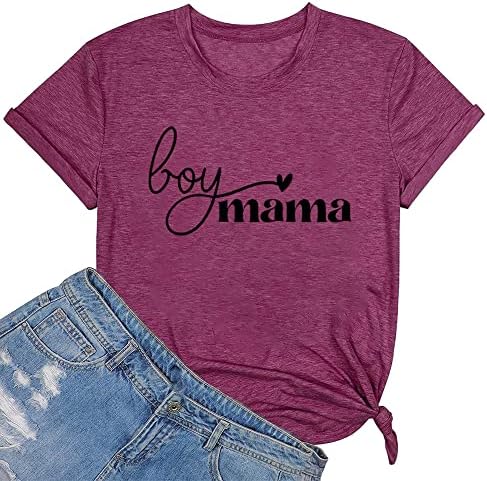 Camisas gráficas mama para mulheres do Dia das Mães Mamãe mamãe mamãe mamãe camisetas Tops casuais Tee Gifts