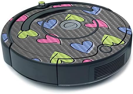 Mightyskins Skin Fiber para iRobot Roomba 675 Cobertura mínima - feminina | Acabamento protetor de fibra de carbono texturizada