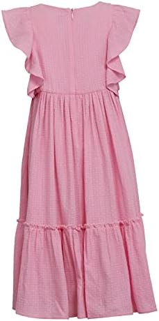 Vestido maxi de borboleta de meninas de fábulas de fábula 2 anos-3 anos rosa