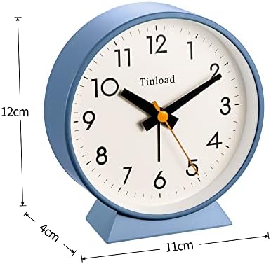 TinLload de 4,5 Operado por bateria Andulador analógico Antique Relógio, relógio de mesa de cabeceira pequena silenciosa