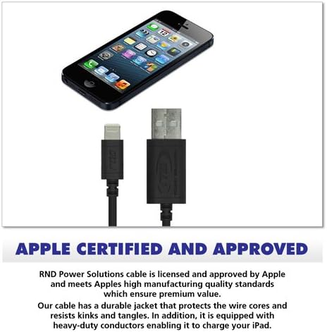 RND Lightning para cabo USB 10ft para iPhone Apple e iPad [Apple MFI certificado]