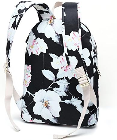 CanvasLove Canvas de 15,6 polegadas Laptop à prova d'água Mochila com porta de carregamento USB e tiras de almofada de massagem para laptop de até 15 polegadas Mulheres Mulheres Estudantes Backpack de viagem ao ar livre