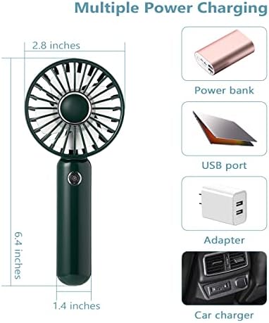 Fã de mão mini de mão Civpower, ventilador recarregável USB portátil, fã de bolso pequeno operado por bateria, 3 velocidades